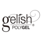 Gelish Polygel logo featuring the brand name in stylized text with decorative elements.